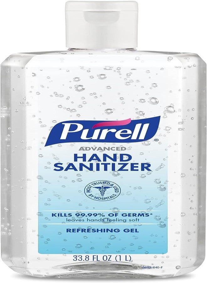 Nutri PURELL's Advanced Hand Sanitizer Refreshing Gel, 1-Liter Flip-Cap Bottle (33.8 fl oz) - 9683-01 - Image 1